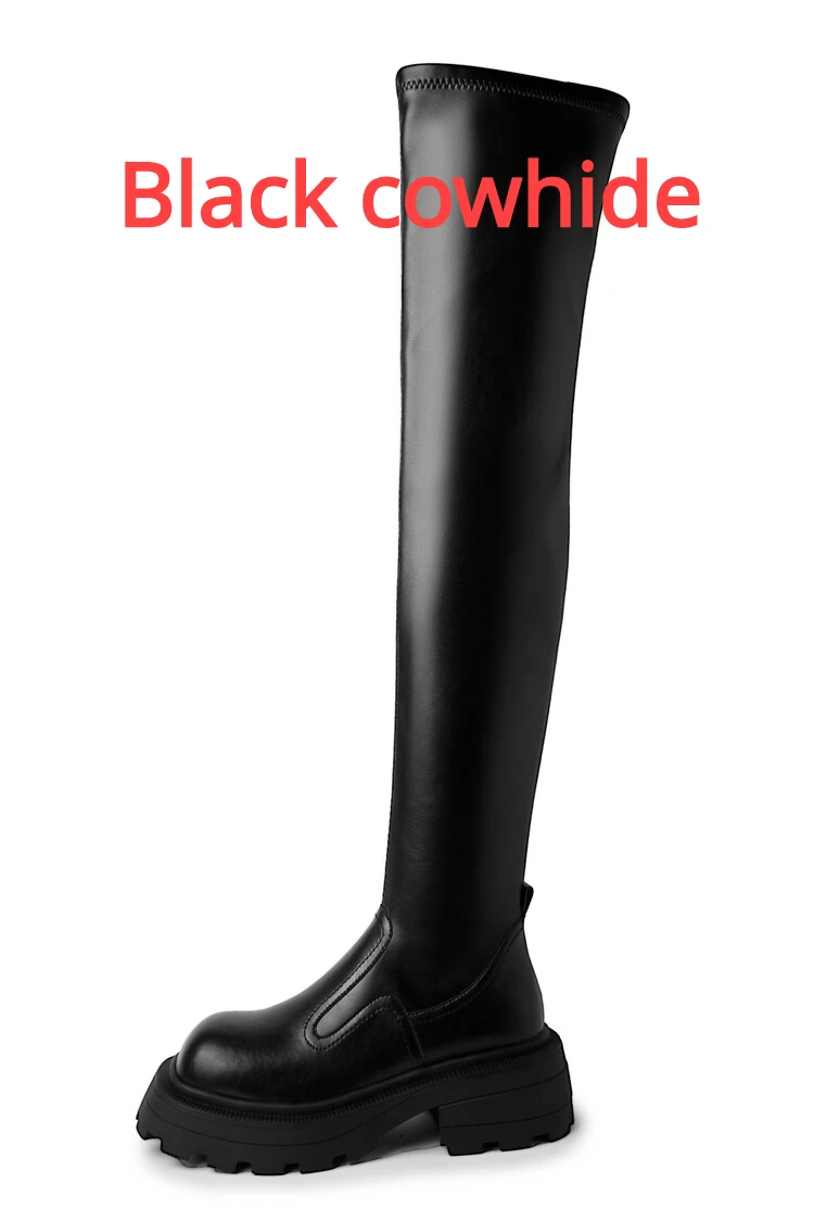 2024 Patent Leather Super Cool Over-the-knee Stretch Boots