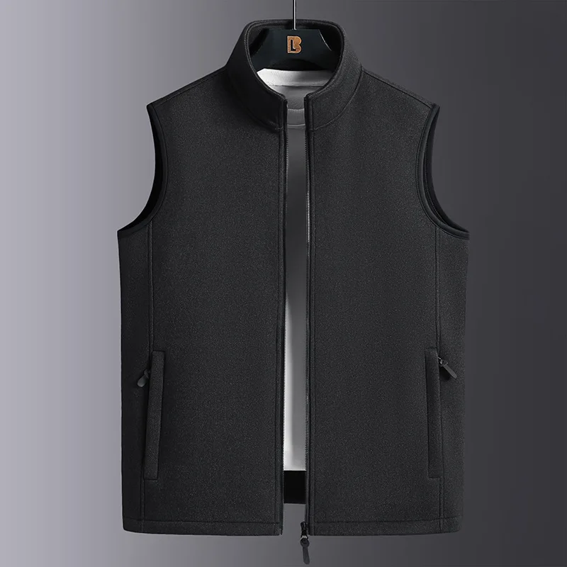 Gilet polaire homme grande taille chaud en laine mérinos pour pêche hivernale confortable