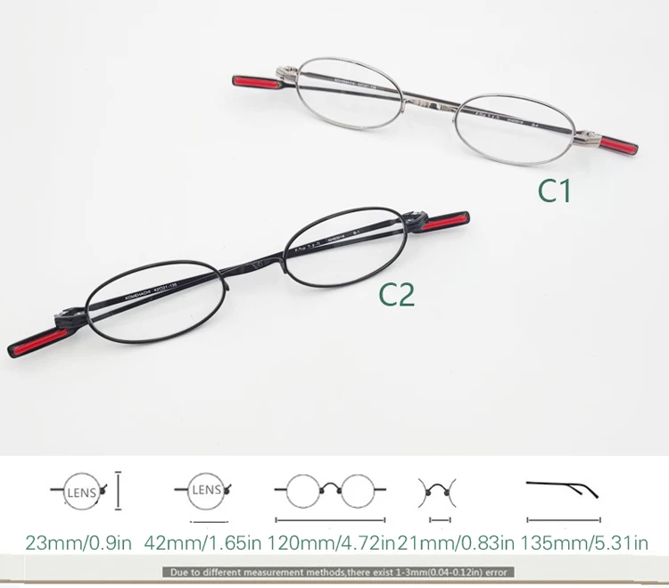 Yujo Women's Titanium Reading Glasses Front View