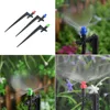 20pcs 180 360 Degree Rotating Micro Sprinkler G-Type Refraction Nozzle Threaded Barb Hanging Nozzle  For Garden Irrigation 6