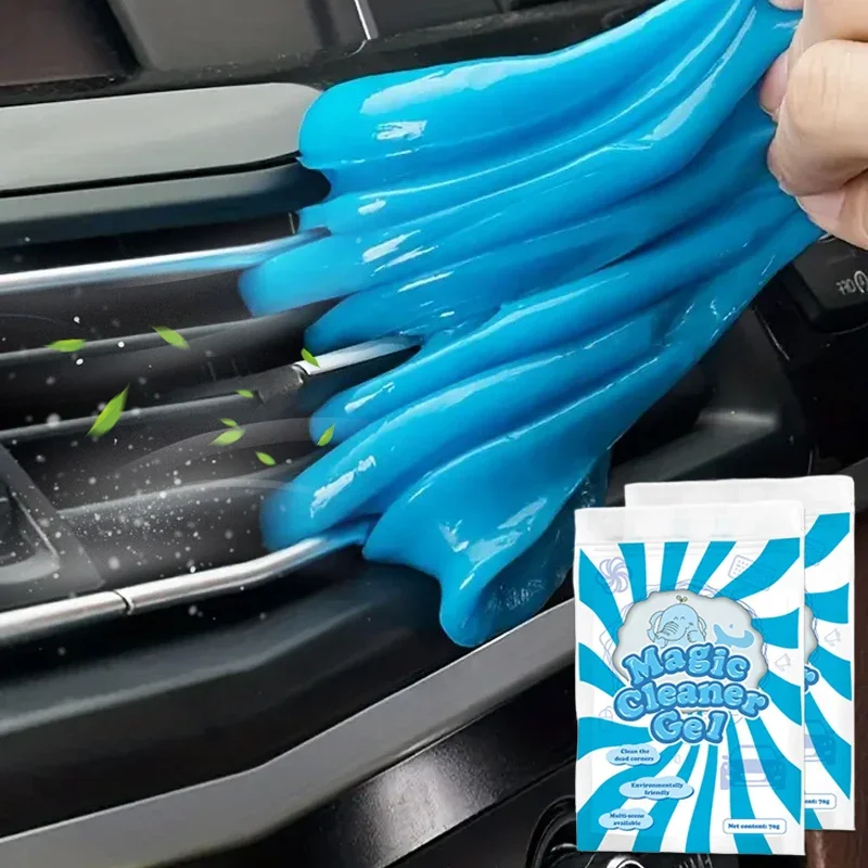 1/2pcs Car Cleaning Gel Detail Tool Cleaning Gel Cars Interior Putty Cleaner Keyboard Notebook Clean Reusable Gels Magic Clean - 2
