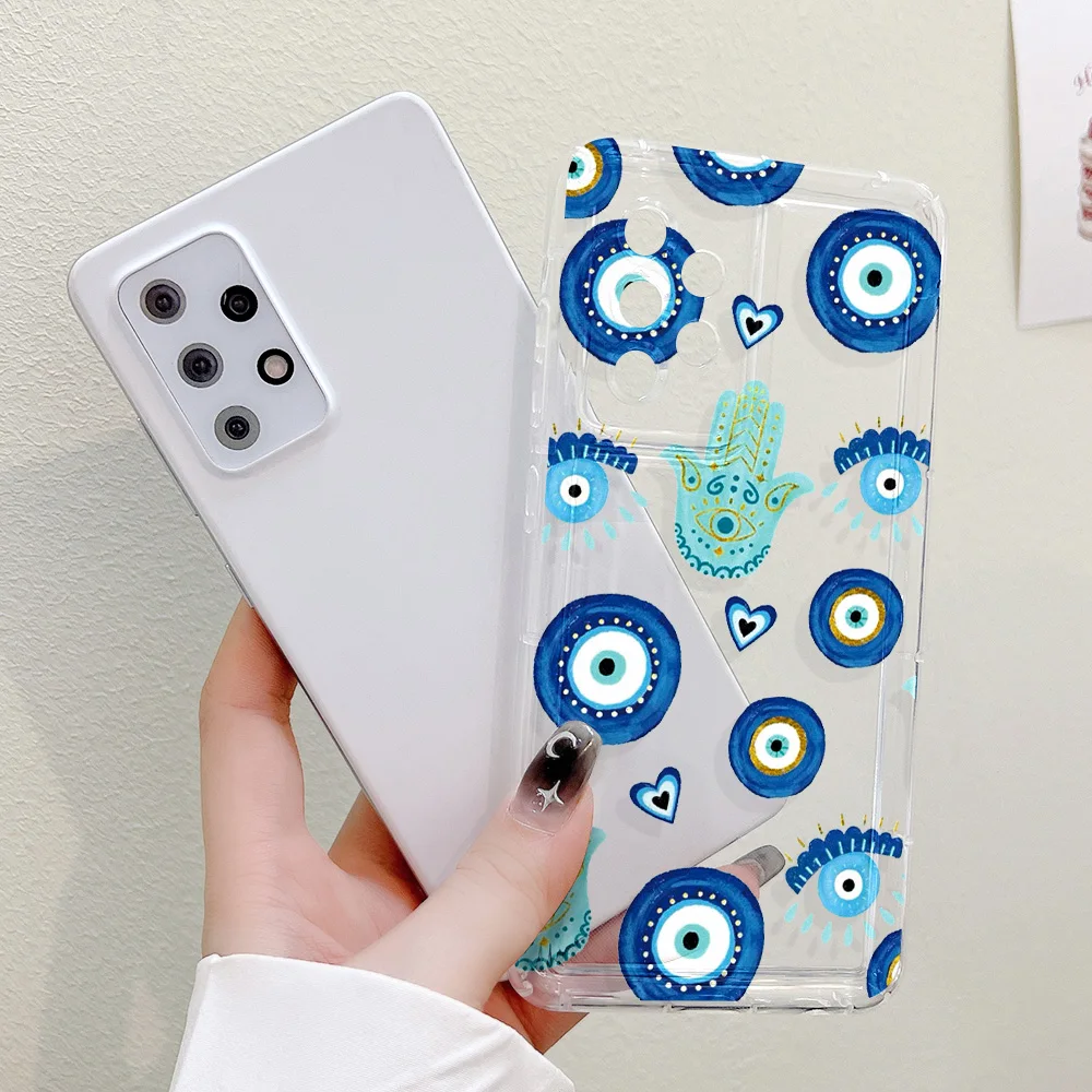 Blaue Glücksbringer-Böser-Blick-Handyhülle für Samsung Galaxy S24 Ultra Hüllen Cover Samsung S23 S22 Ultra S21 Plus S20 FE S23FE Hüllen Funda – Detail 3