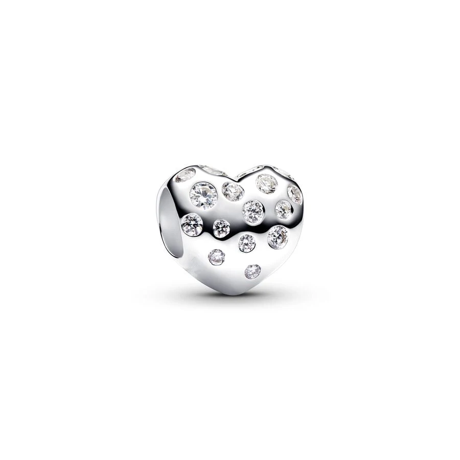 DIY Sparkling Gold Rose Gold Silver Heart Shape Charm Bead Fit Original 925 Sterling Silver Bracelet Women Fashion Jewelry Gift 6