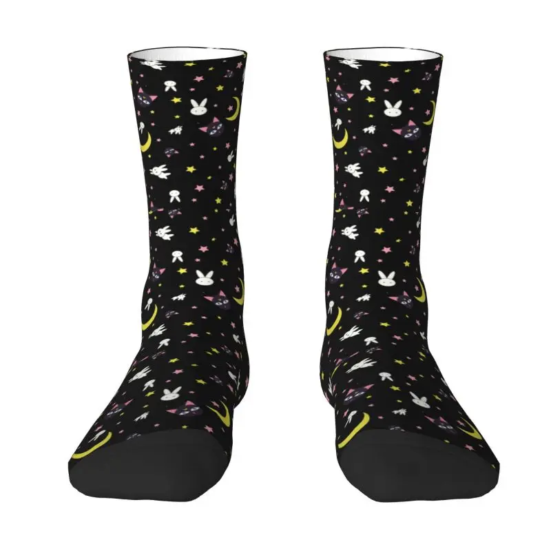 

Sailors Pattern Men's Crew Socks Unisex Fashion Moon Luna Spring Summer Autumn Winter Dress Socks