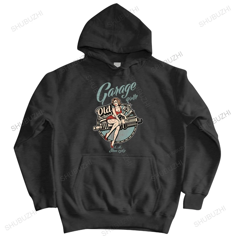 

nwe brand fall winter hoodie mens high quality sweatshirt PinUp Girl Army Garage Mechanik Old School cotton cool hoody for boys