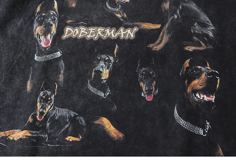 Doberman Collage Graphic T-Shirt S636e01a923e0442cb8db6d783dfa6fe4e
