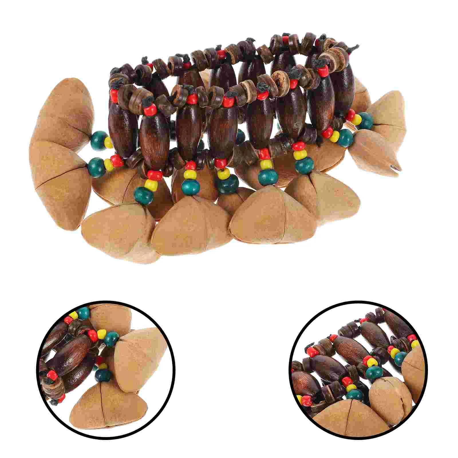 

Musical Instrument Bracelet Nut Shell Hand Bell Toy African Tribal Style Bangle