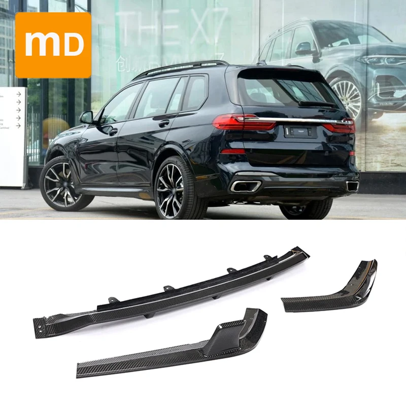 

Разветвитель заднего бампера из углеродного волокна для BMW X7 G07 M-SPORT 4-Door 2019-2021, обновленные автомобильные аксессуары