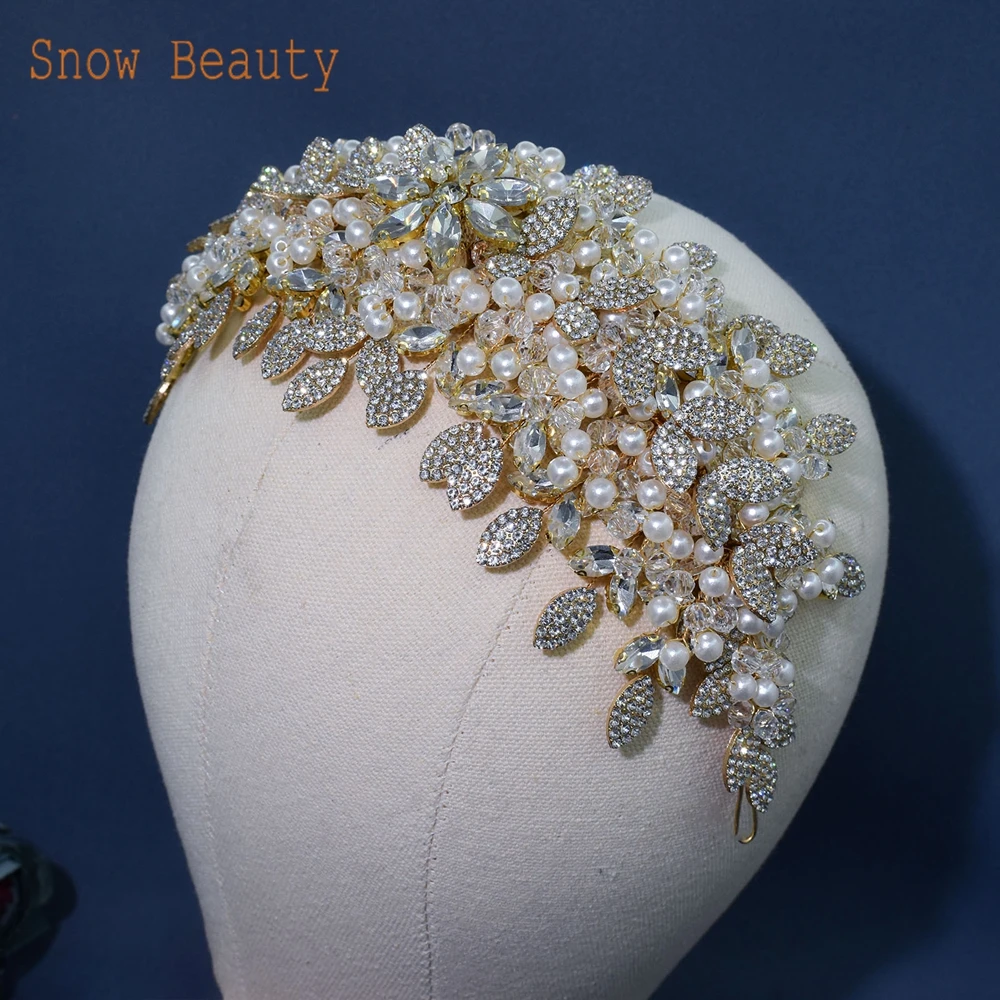 Wedding Crown Brides Hair Accessories Rhinestone Bridal Jewelry Earring Sets Crystal Bridal Headband Fashion Headpiece DZ065