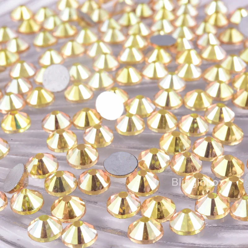 Bulk Wholesale Sunshine Non Hotfix Rhinestones Flatback Diamond стразы Glitter Glass Nail Art Crystals for Nails Wedding Dress 4