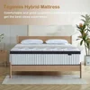 Queen Mattress, 10",12" & 14 Inch Innerspring Hybrid Mattress in a Box with Gel Memory Foam,Pressure Relief,Medium Firm Support 3