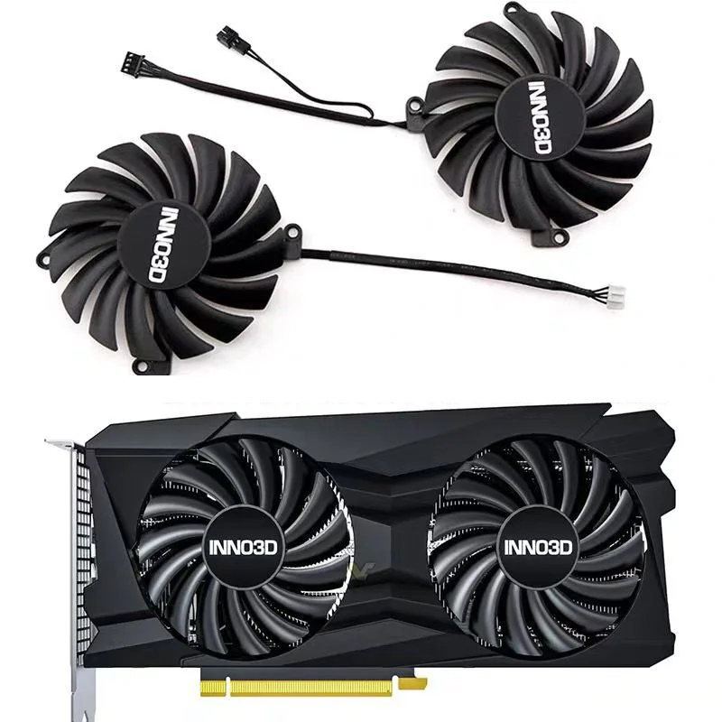 Placa Gráfica Ventilador Gpu Inno3d Geforce Twin x2 oc dc 12v 0.35a Rtx3060ti Rtx3070 Rtx 3050 3060ti Cf12910s 85 mm 4pin
