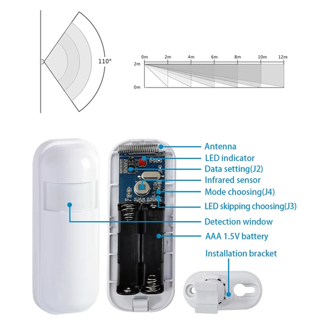 PGST ZigBee Tuya 433MHz Smart Life Home Security Protection PIR Infrared Motion Sensor Detector For House Alarm Security System 5