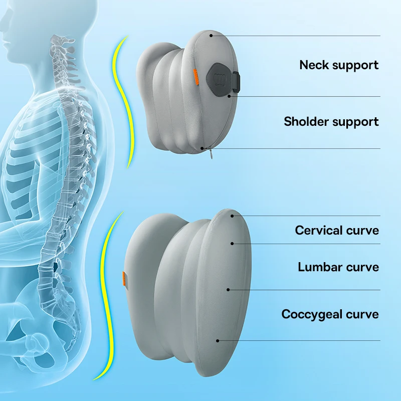 Baseus-車のネックピロー,3Dメモリフォーム,トラベルシートホルダー,腰痛緩和のための通気性 AliExpress