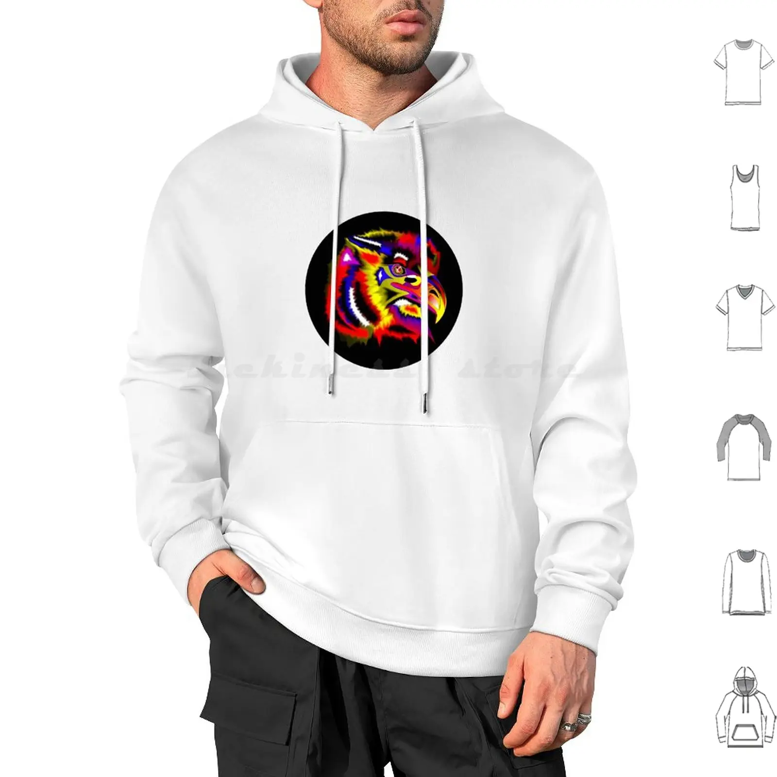 

" Do Come And With Me " , Spirit Animal Eagle Hoodie cotton Long Sleeve Spirit Animal Spirit Animal Art Spirit Animal