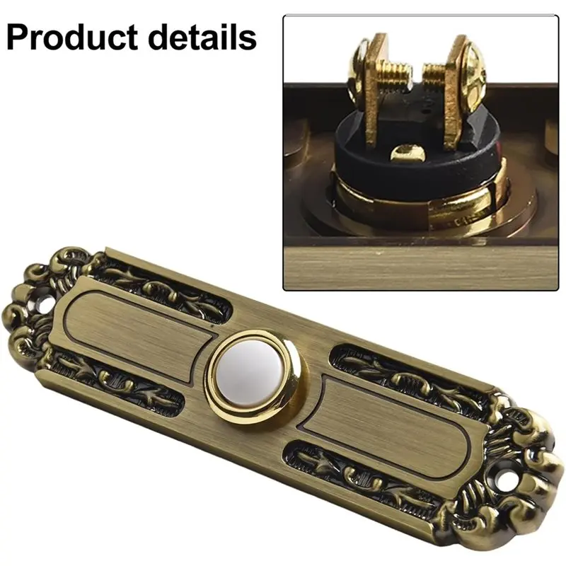 ABLJ 유럽식 벽걸이형 도어벨, 5.1인치 헤비듀티 도어벨 버튼, 앤틱 브론즈, 가정 장