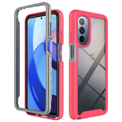 Durable Clear Shockproof Case with Rugged TPU Bumper for G Stylus 2022 4G (Rose)