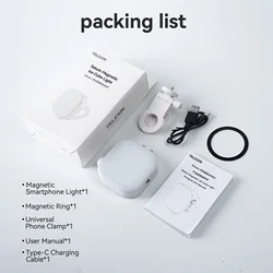 Telesin Magnetic 60 - LED Colorful Selfie and Photography Ringlight (As shown)