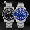 San Martin 41mm Mens Dive Watch Luxury Water Ghost PT5000 SW200 Automatic Mechanical Sapphire Date Cyclops 20Bar BGW-9 Luminous 3