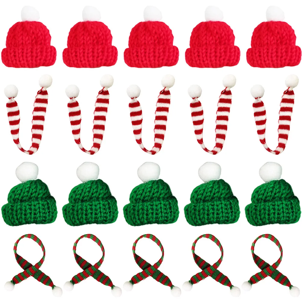 

Christmas Mini Hat DIY Craft Supplies Santa Hats Snowman Scarf Miniature Xmas Crafts Party