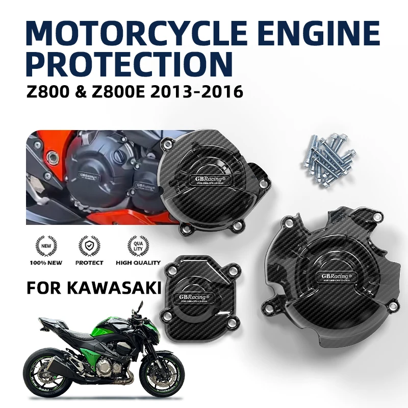 KAWASAKI Z800 Z800E 2013-2016 오토바이 액세서리 및 맞춤형 보조 엔진 커버 세트용 새로운 V2 GBRacing carenados