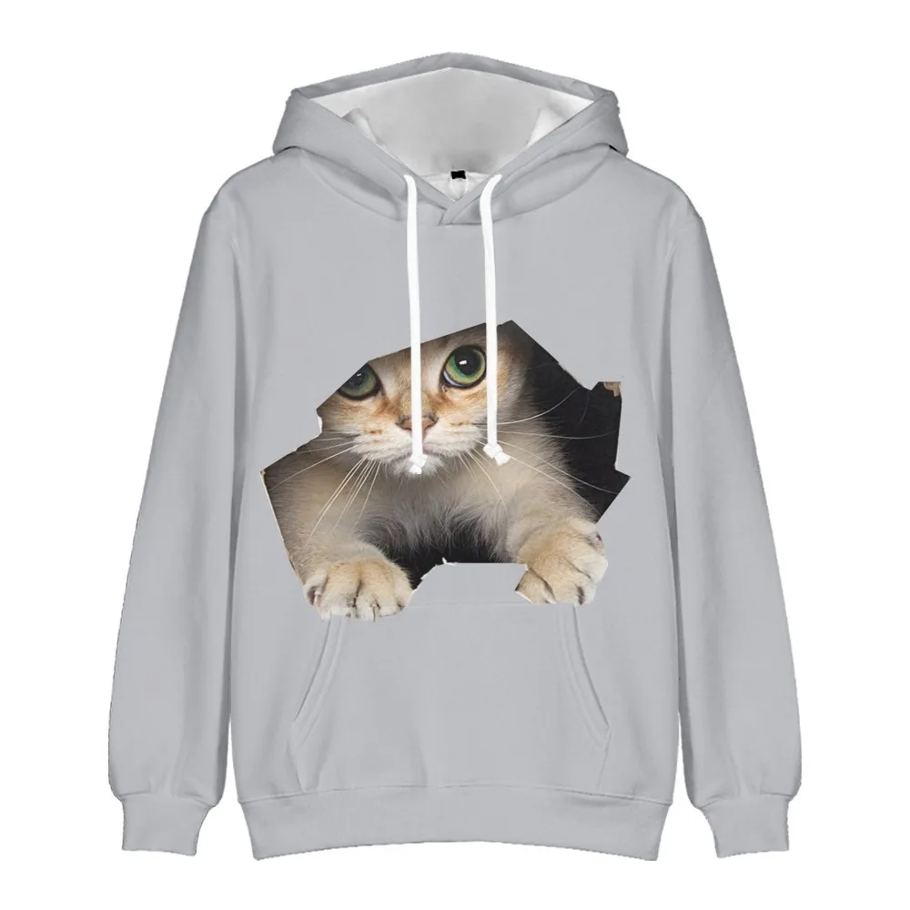 

3D Printing Cute Cat Hoodies Men Sweatshirts Women Pullovers Fashion Animal Streetwear Autumn Kids Hooded Casual Boys Girls Tops