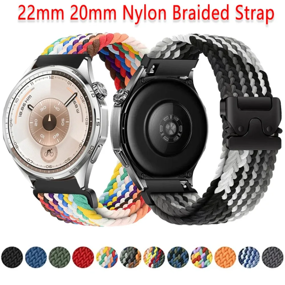 Nylon Braided Loop Strap with Parachute Buckle - 22/20mm Wristband