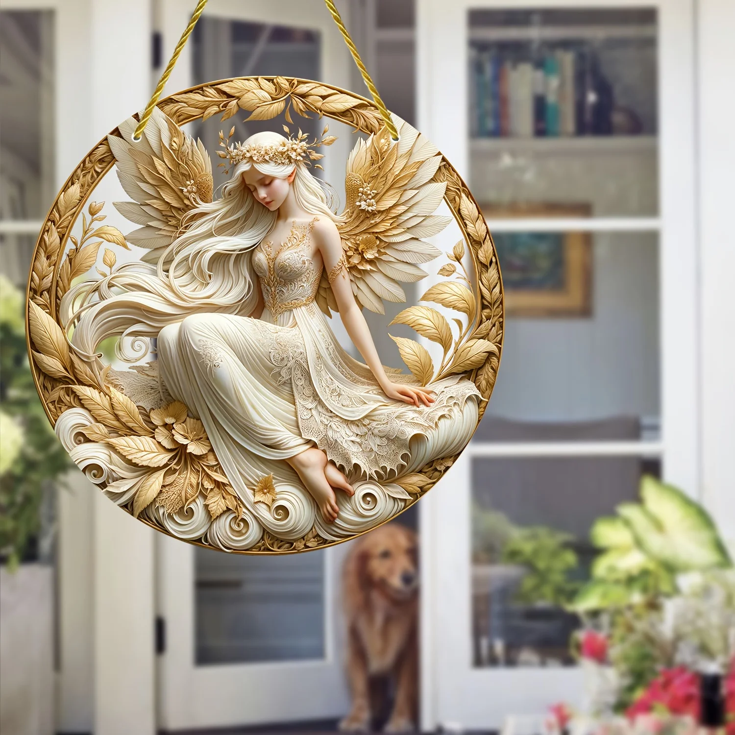 Engel-Sonnenfänger Aus Echtem Buntglas – Hübsche Fensterdekoration Mit Anhänger, Geschenk Für Mama Oder Liebe Menschen