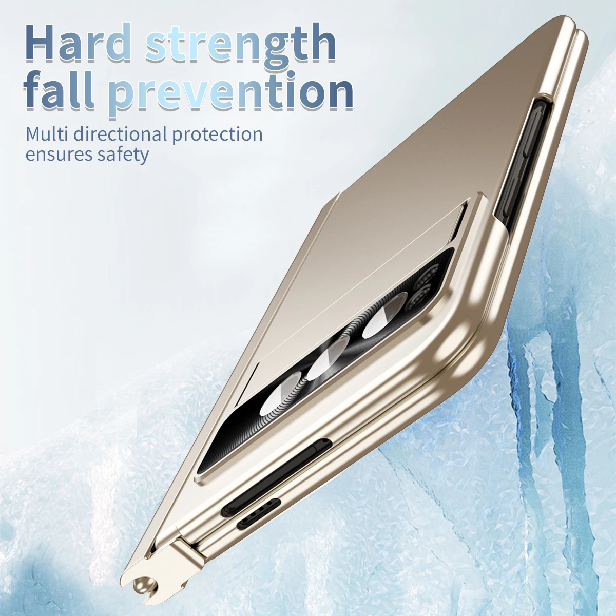 Plating Hinge Case For Google Pixel Fold with Pen Holder 360 Full-Body Glass Screen Protector Camera Magnetic Kickstand Cover