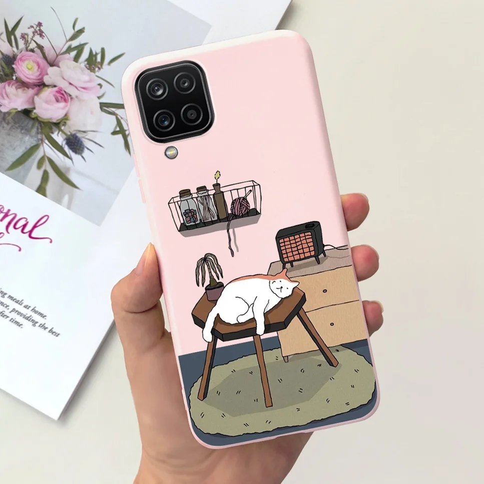 NEW Design For Samsung Galaxy A12 Case Silicone TPU Back Cover For Samsung A12 M12 F12 Galaxy M12 India  Funda Couqe Bumper