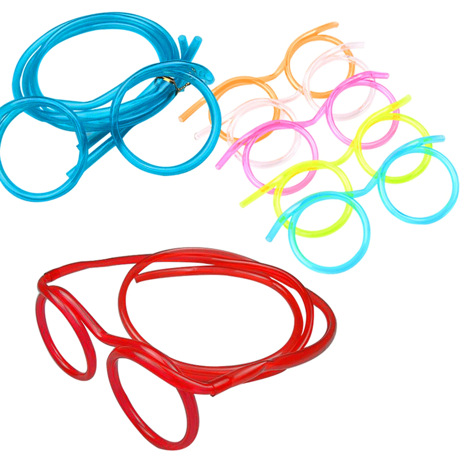 Soft Novelty Juice Kids Straw Glasses Long Tube Fun Drinking Straw for Children Birthday Party Decorations Juice Straws