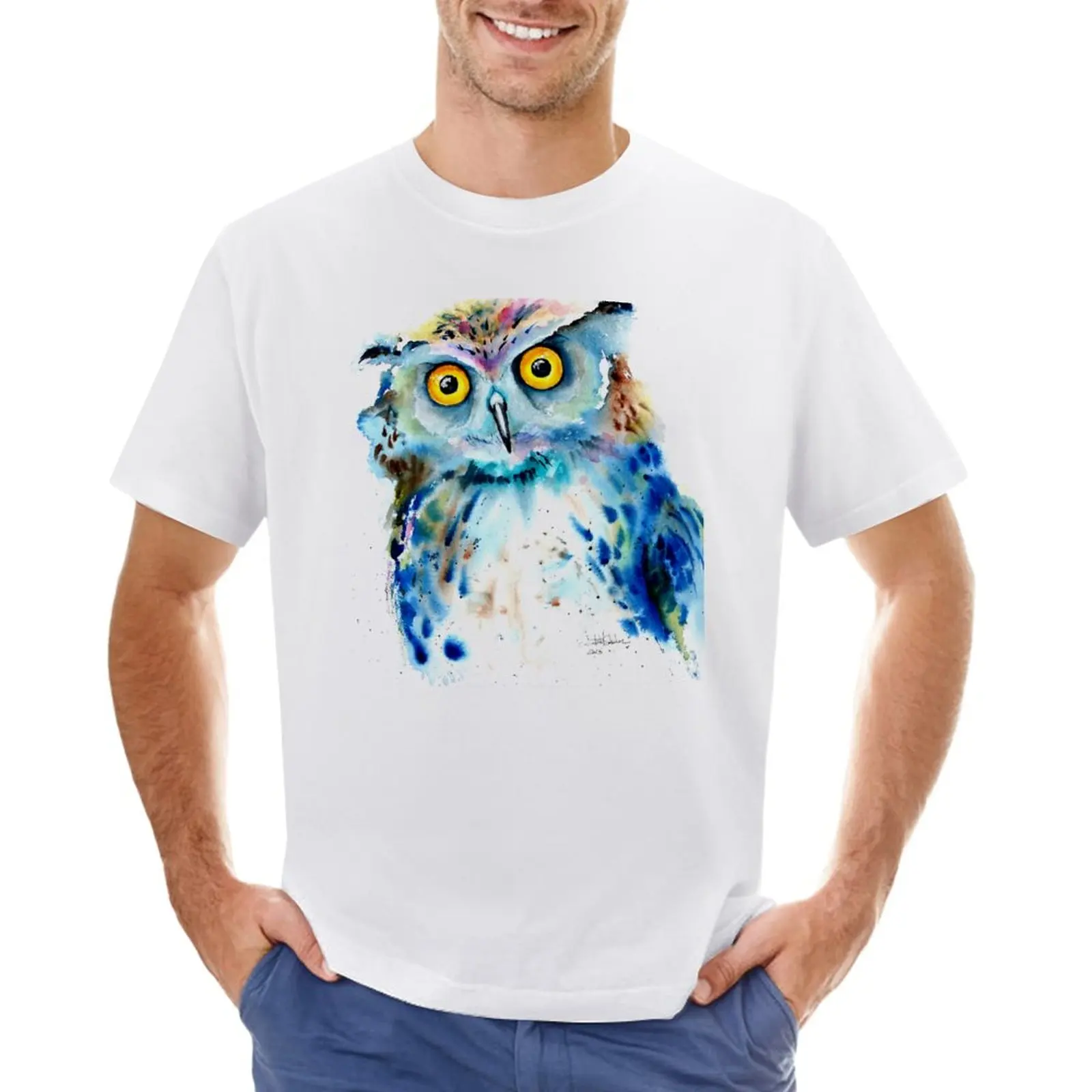 

Owl T-Shirt vintage funnys oversized sublime mens workout shirts