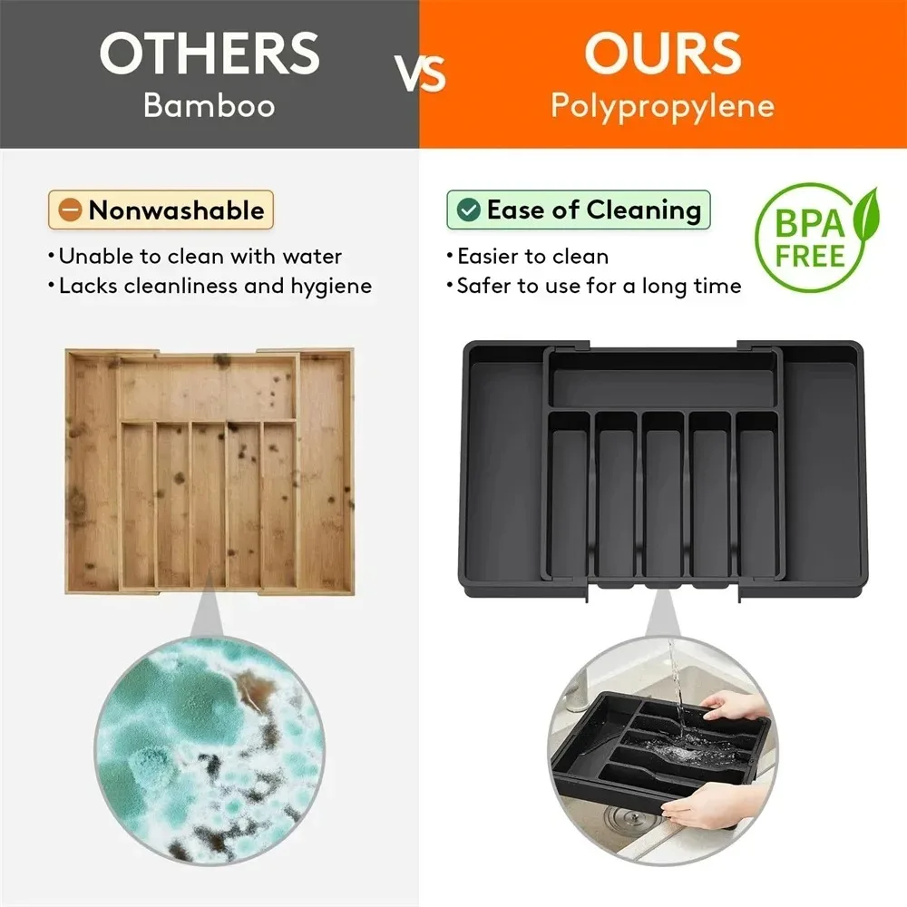 Adjustable Silverware Drawer Organizer 4