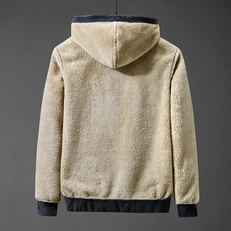 Mens Cashmere Hoodie Men Fleece Hoodies Mens Sweatshirts Male Lamb Cashmere Hoodies Male Oversized Hoodie Mens Clothing Hoodies