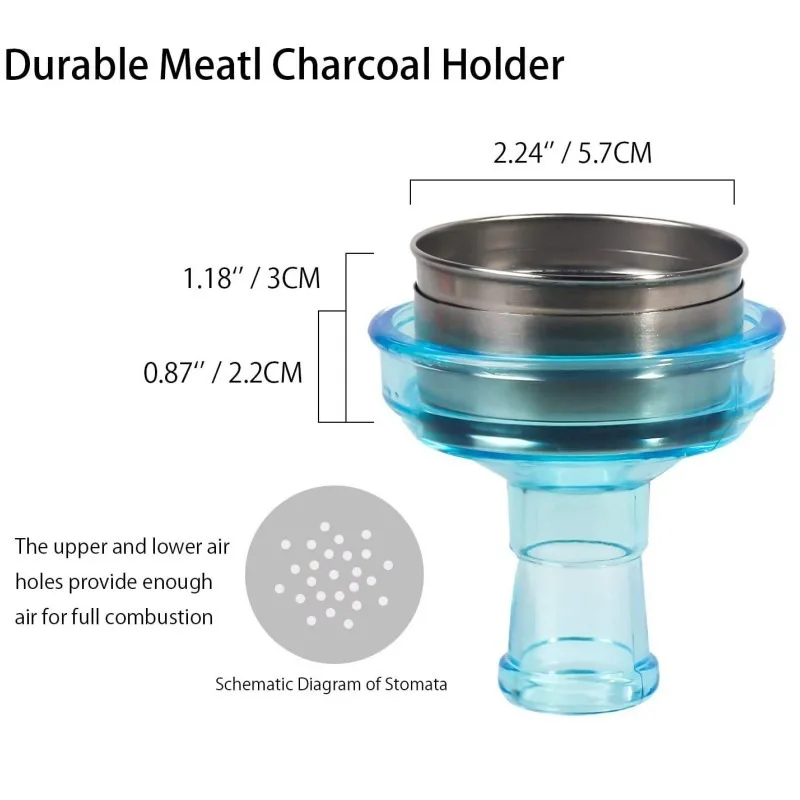 WEPUFF Design Cool Travel Shicha Plastic Sheesha Portable Small Retail Car Hookah Cup Shisha Set with LED Light Smoke Pipe