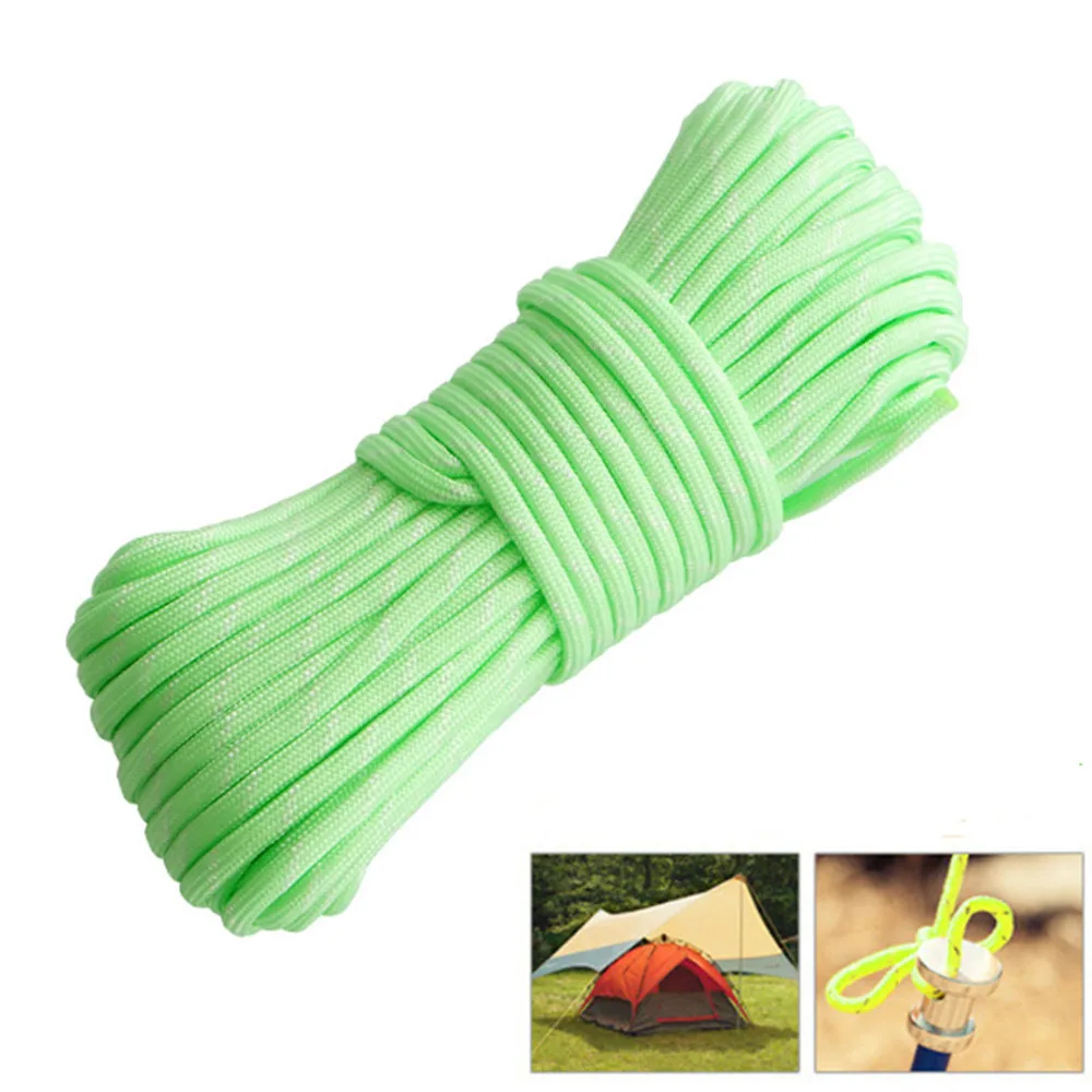 

Luminous Tent Rope guylines polyester tent line cord Rescue Umbrella Paracord Rope Camping Hiking Tent Accessory