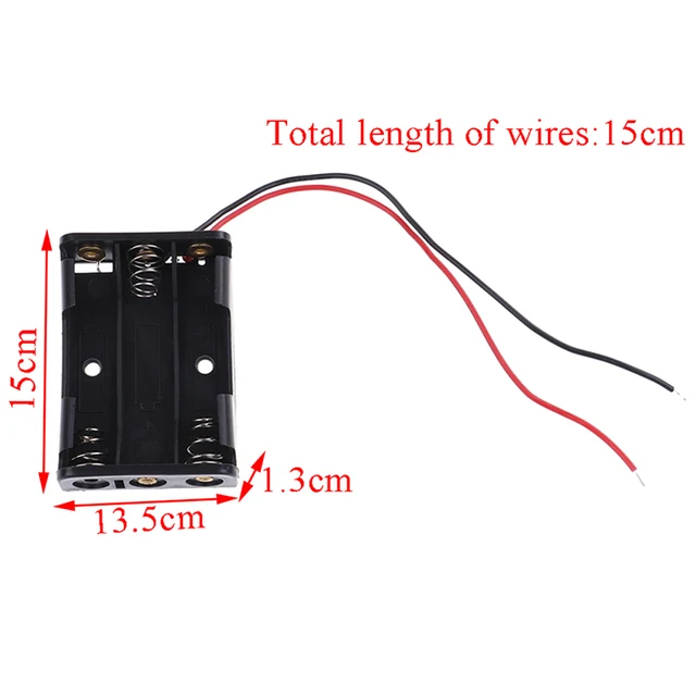 2 Db Fekete Műanyag Akkumulátor Tartó Tok, 3 X Aaa 4,5 V -Os Vezetékkel, Ólomhuzalral, Amelyet Széles Körben Használnak A Játékban, Lámpában És Az Etc -Ben - Image 6