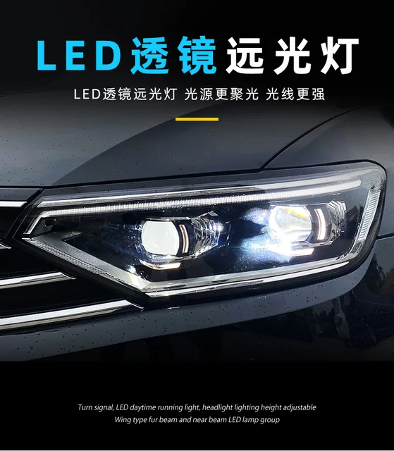 Headlights for VW Passat B8 Eu B8.5 Type LED Headlight 2020-2022