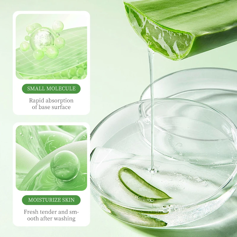 Face Moisturizing Aloe Vera Gel Facial Cleanser Aloe Vera Sparkling Peeling Gel Deep Cleansing Skin Care 2