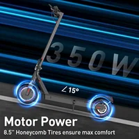 iScooter i9 Trottinette Électrique 350W Moteur 36V7.5Ah 30km d'Autonomie Pneu en Nid d'Abeille de 8,5 pouces Trottinette Électrique avec Application et Affichage ECO. 7