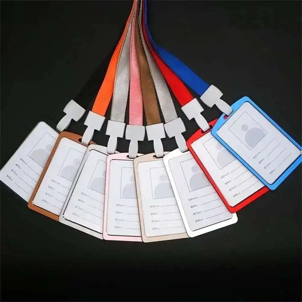 Aluminum Badge Holder With Detachable Neck Lanyard/strap For Id Card, Working Card, Name Tag
