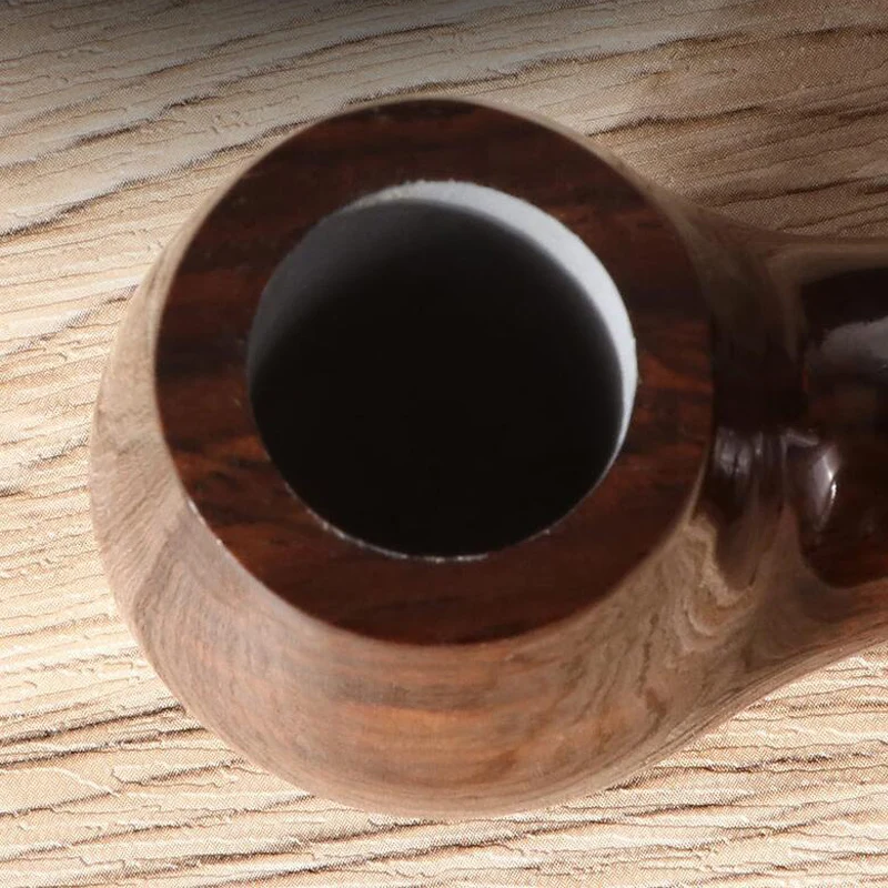 Tobacco Pipe Smoking Pipe Herb Smoking Pipe 9MM Filter Solid Wood Dry Pipe Smoking Craft Brown Ebony Smooth Engraved Handmade Tobacco Pipe