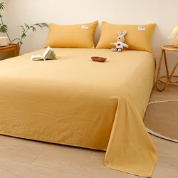 All - Season Versatile Single/Double Bed Sheet - Multiple Color Options - 200x230cm (YT - Golden yellow)