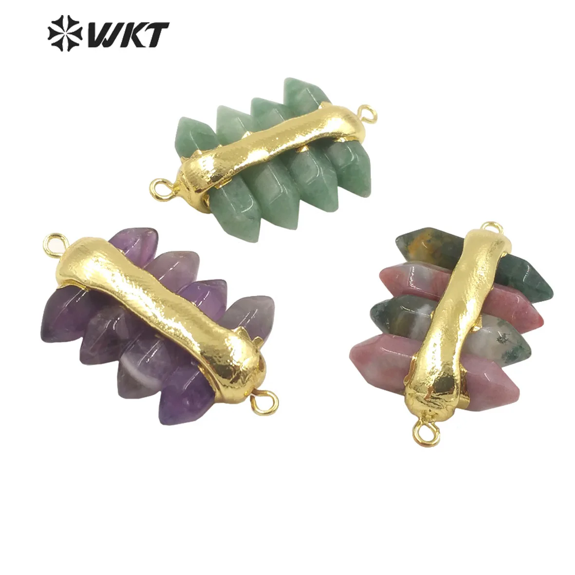 

WT-C325 WKT 2023 Attractive Style Natual Gemstone Lovely Connector Birthday Gift Women Party For Jewelry Accessories