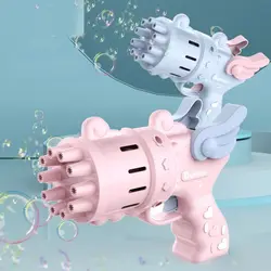 Pistolet à bulles électrique automatique pour enfants, 10 trous, jouet pour enfants, souffle des bulles, meilleurs jouets 