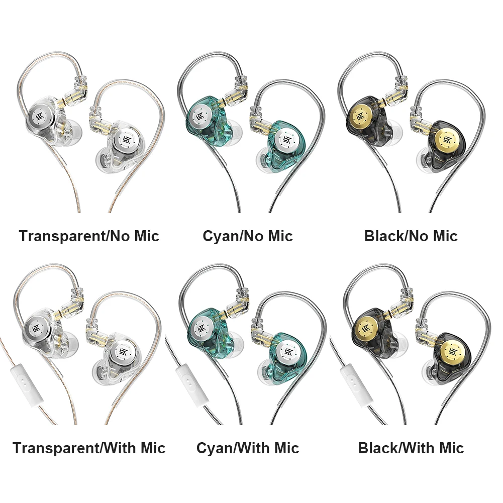 KZ EDX 프로 인이어 이어폰, 다이나믹 모니터 이어버드, HIFI 유선 헤드폰, HIFI 베이스 이어버드, 마이크 포함 게임 이어폰
