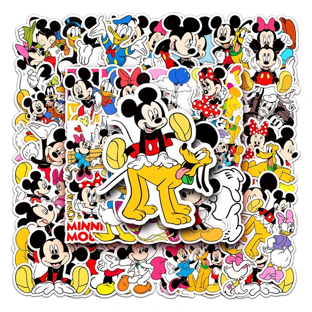 Disney-pegatinas de dibujos animados para niños, 10/30/50/100/200 piezas,  pegatinas de princesa Micky, para portátil, monopatín, teléfono, coche,  Graffiti, calcomanía, juguete - AliExpress