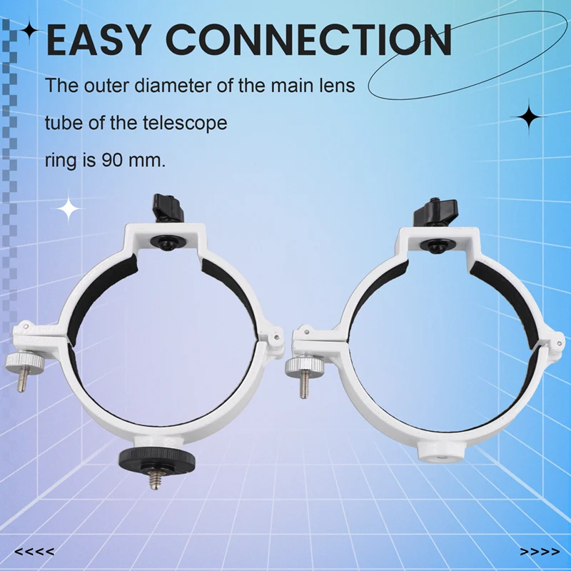 2 Pcs 80DX Astronomical Telescope Ring For Main Lens Barrel With An External Diameter Of 90Mm 5