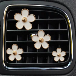 Flower Car Vent Air Freshener Clip - Cute Aromatherapy Decor (White-4PCS)