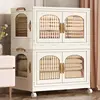 Large Capacity cabinet folding storage box bedroom living room clothes double door storage home Organizer box locker 1